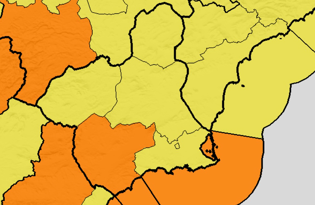 Totana, en aviso naranja por vientos de hasta 90 kil�metros por hora para el mi�rcoles 28 de enero